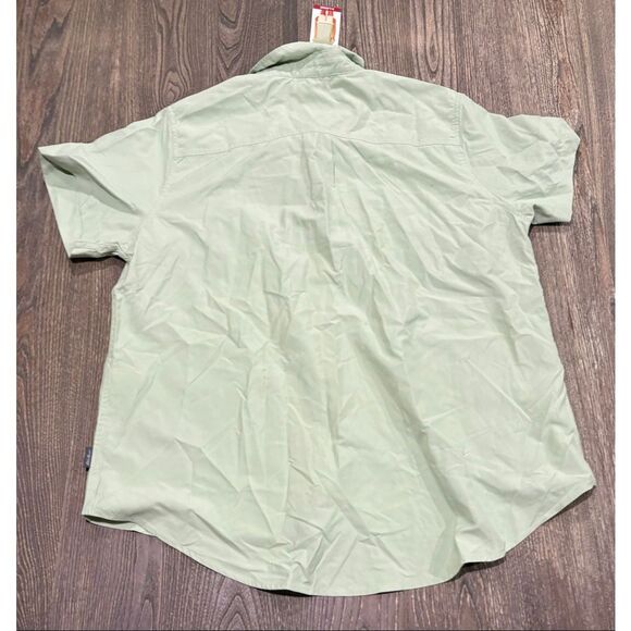 NWT Eddie Bauer Womens Adventure Shirt Short Sleeve Button-Up UPF 50 Green XL - Picture 6 of 6